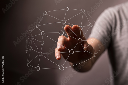 Hand interacting with digit...