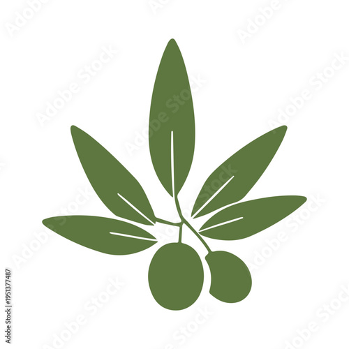 Mediterranean village olive farm logo