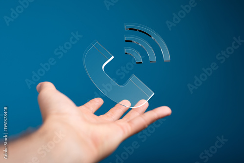 Abstract image of a hand in...