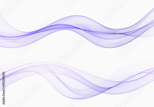 Transparent blue flow wave, smoky wave, wave set.