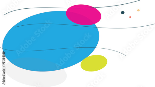 Abstract design with flowing lines and oval shapes