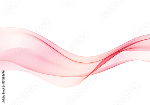 Translucent wave with gradient curves that forms a fluid abstract shape on a light background.