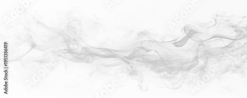 Delicate vapor wisps rise gently creating intricate flowing shapes on transparent background. The motion feels light and airy. Ideal for creative overlays. PNG
