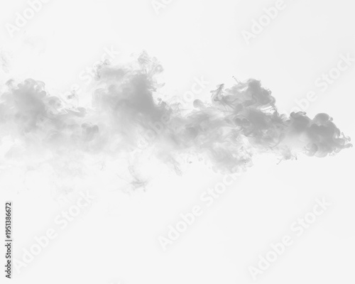 Soft grey smoke drifts in smooth layers forming atmospheric textures on transparent background. The shading adds depth. Ideal for compositing work. PNG