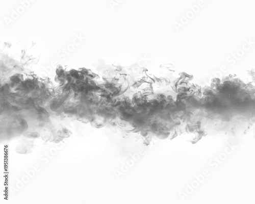 Realistic steam rises gently from below creating soft curved shapes on transparent background. The motion appears warm and natural. Ideal for food and drink imagery. PNG