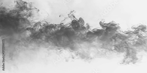 Fine smoke particles drift upward creating a soft textured effect on transparent background. The composition feels light and airy. Ideal for overlays. PNG