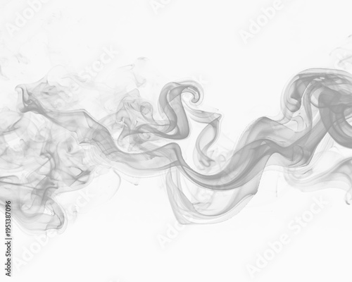 Realistic grey smoke spreads in smooth waves creating a dense atmospheric effect on transparent background. Subtle gradients enhance depth. Perfect for overlays. PNG