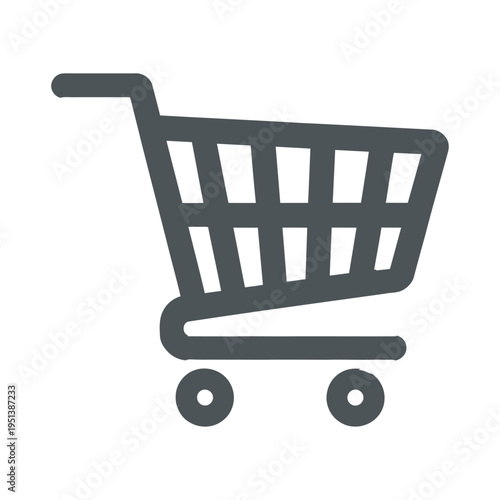 Vector of a simple shopping cart icon for online shopping