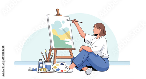 Flat vector illustration cartoon