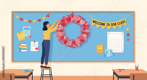 Flat vector illustration cartoon