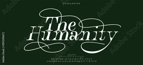 The Hitmanity Elegant modern serif with flowing swashes and refined aesthetics