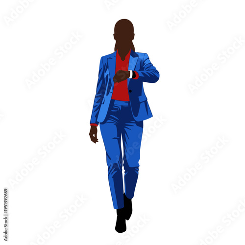 A punctual woman professional demonstrates reliable time management and efficient workplace discipline, Generative AI