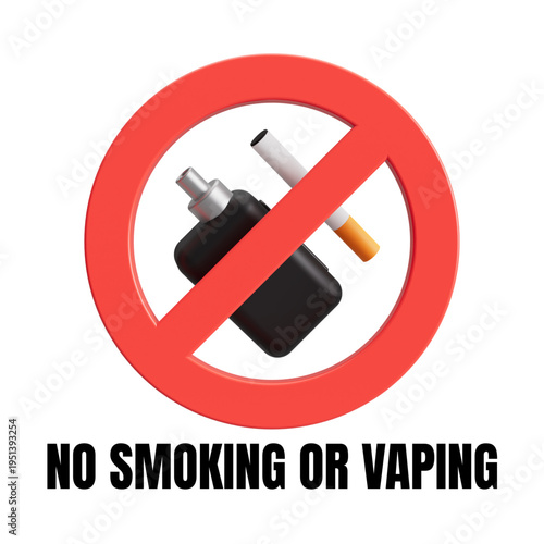 No Smoking and No Vaping Graphic for Healthy Environment