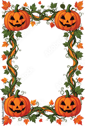Halloween Pumpkin Frame