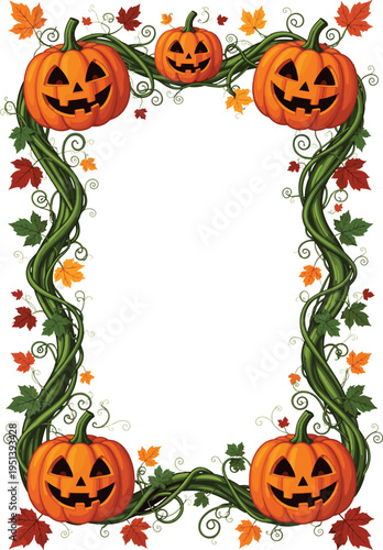 Halloween Pumpkin Frame