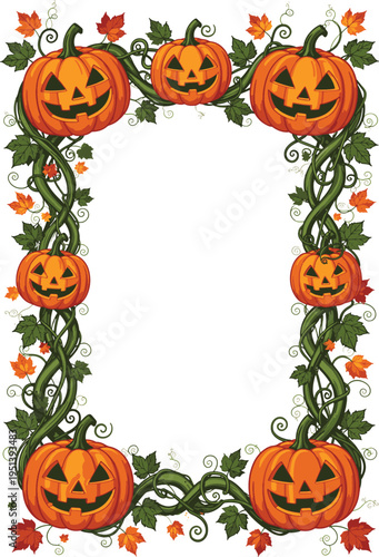Halloween Pumpkin Frame