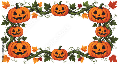 Halloween Pumpkin Frame
