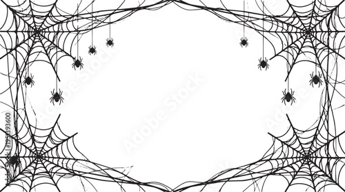 vector illustration of a spider web