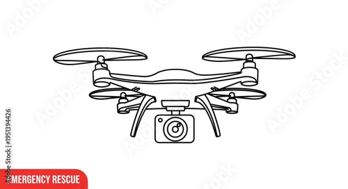 Modern drone with camera for aerial photography and surveillance.