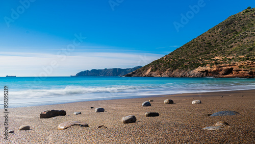 Landscape of El Portus Beach (Cartagena, Spain)