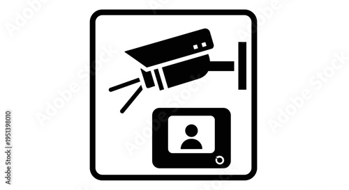 Security camera surveillance system icon symbol.