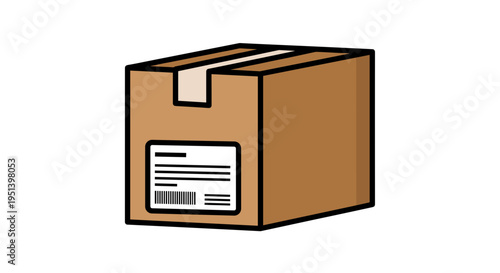 Brown cardboard delivery box package.