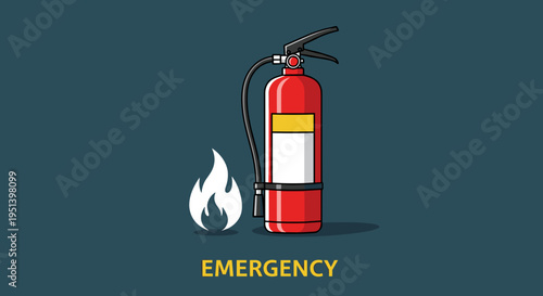 Fire extinguisher emergency safety device.