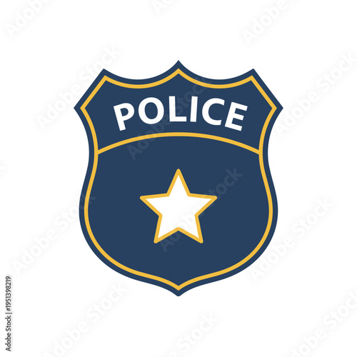 Police badge with star emblem.