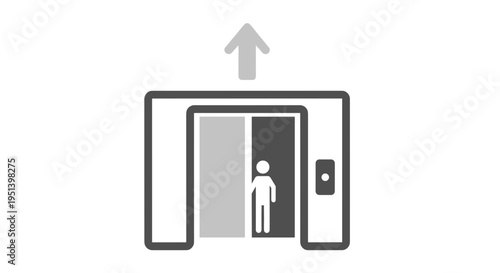 Elevator Door with Person Inside.