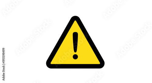 Yellow Triangle Warning Sign Symbol.