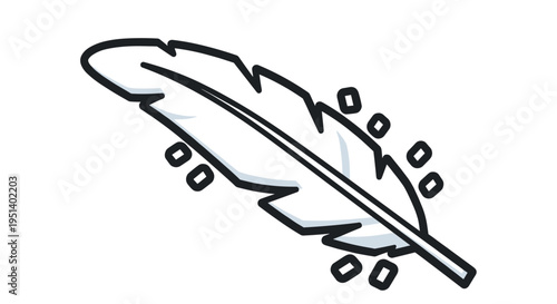 Detailed illustration of a single feather.