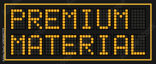 Orange color led banner in word premium material on black background