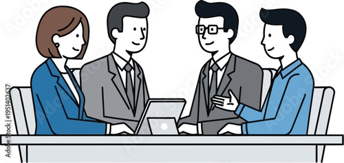 Business meeting discussion team collaboration corporate office professional communication concept