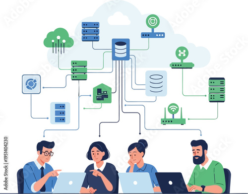 Cloud computing network vector
