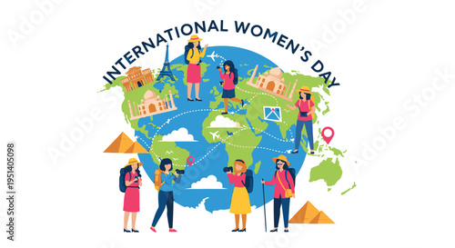 International Womens Day Global Celebration Illustration.