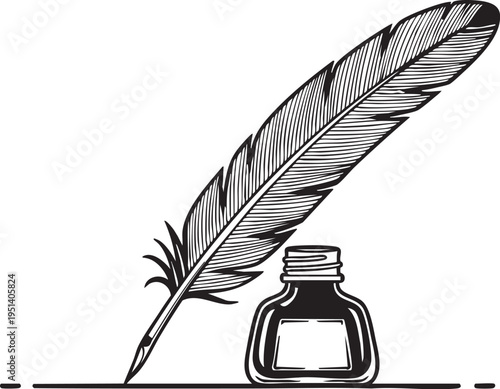 feather and ink