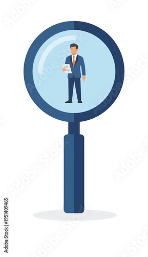 Head hunter, human resources, finding employee stock photo