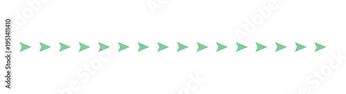 Green arrow icons horizontal line direction flow eco progress concept Isolated on Transparent Background PNG