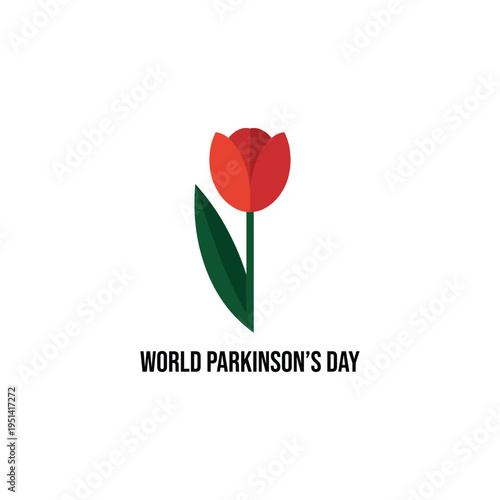 Parkinson’s Day Tulip Minimal Icon