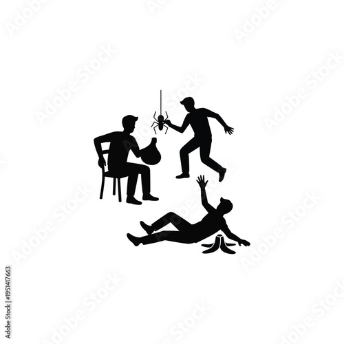 April Fools Prank Silhouette Scene