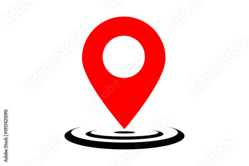Free Download Red Location Pin Map Pointer Icon for Navigation and GPS Tracking isolated on transparent background position place marker destination - GFXLoad