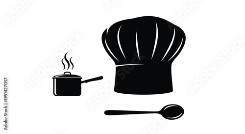 Communication towers and satellite dish depicted in stark black silhouette