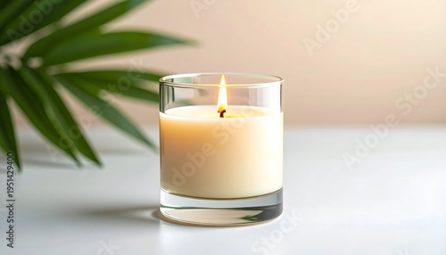 Lit candle