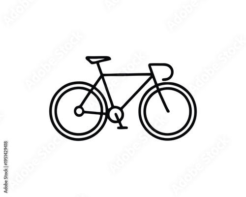 Bicycle minimalist outline simple transportation business branding mark