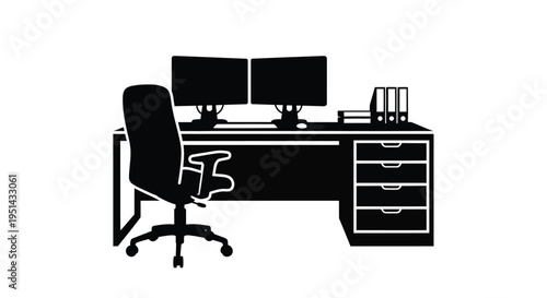 Black fire hydrant graphic against a white background silhouette