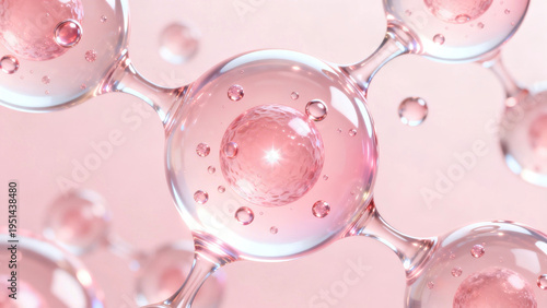 PDRN Exosome Micro Molecules for Skin Regeneration Biotechnology Medical Illustration