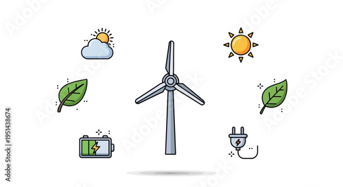 Wind turbine renewable energy generator.