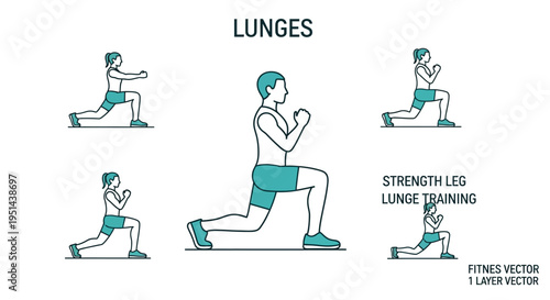Man doing lunges exercise variation.