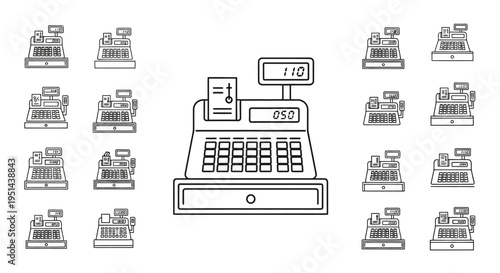 Cash Register Payment Terminal Machine.