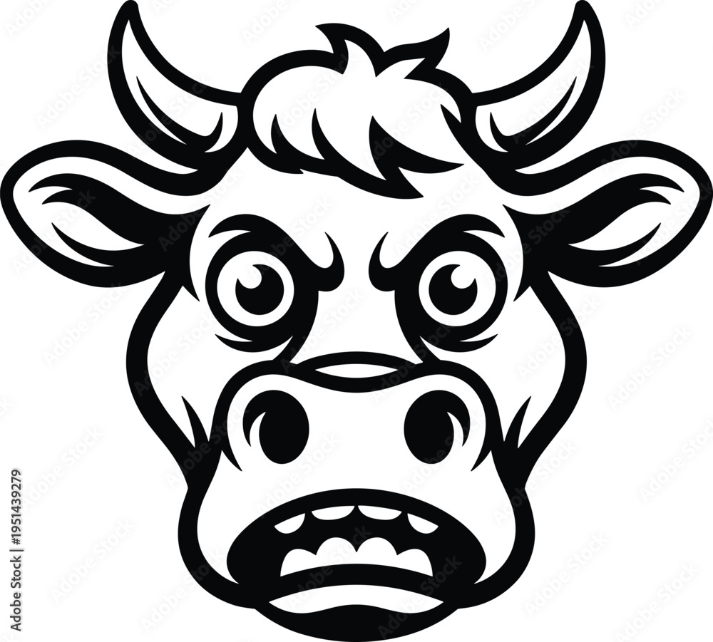Obraz premium cow svg, cow face svg